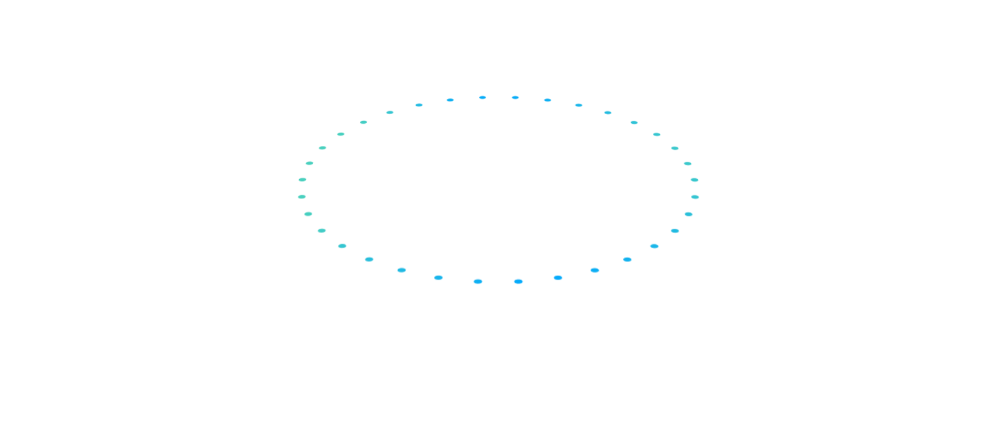 Circular images with dotted lines.