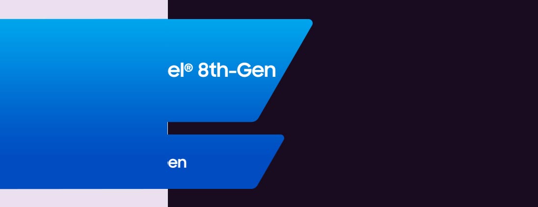 보라색 배경 좌측으로부터 중앙에 놓인 노트북9 디스플레이 안으로 파란 색상의 그래프가 이어지며 최신 8세대 인텔 코어™ 프로세서의 향상된 작업 속도를 나타내고 있습니다.