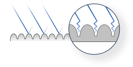 빛이 흡수됨을 표현한 이미지