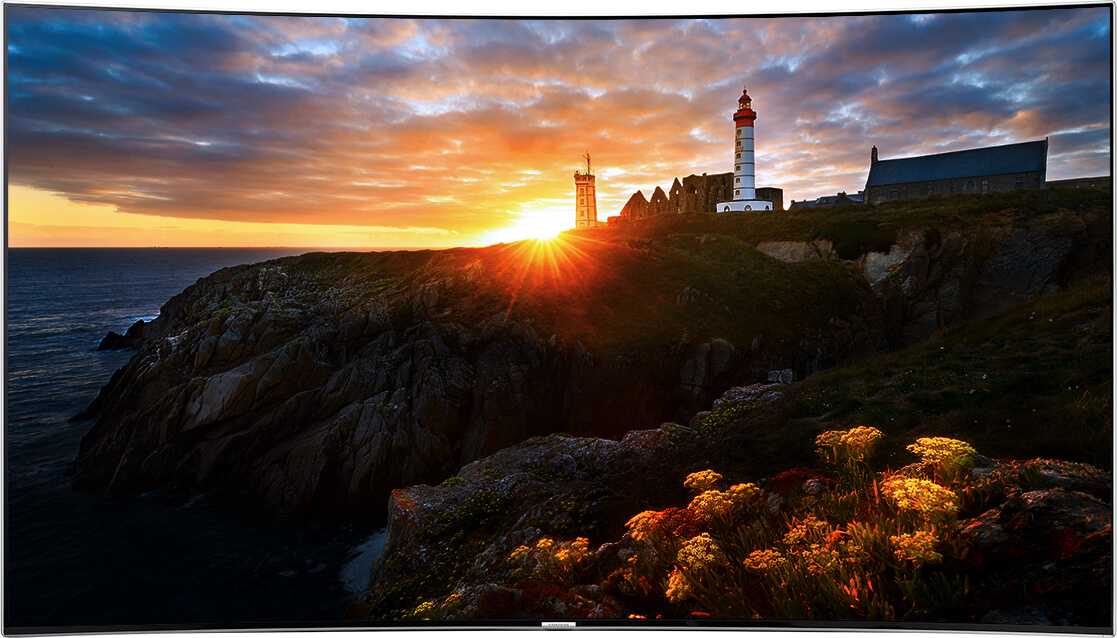 Stunningly bright landscape and the superbly detailed rocks and flowers.