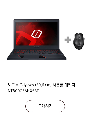 노트북 Odyssey (39.6 cm) 사은품 패키지 NT800G5M-X58T 구매하기