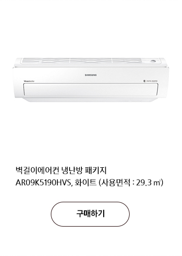 벽걸이에어컨 냉난방 패키지 AR09K5190HVS, 화이트 (사용면적 : 29.3 ㎡) 구매하기