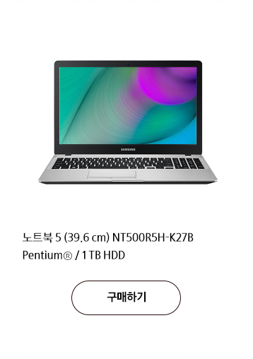 노트북 5 (39.6 cm) NT500R5H-K27B Pentium® / 1 TB HDD 구매하기