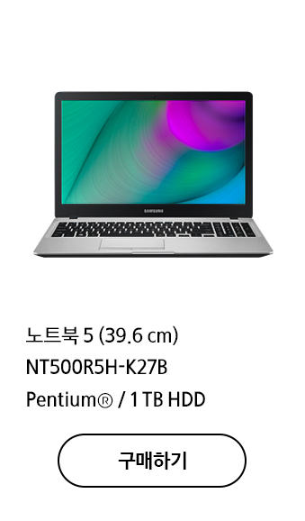 노트북 5 (39.6 cm) NT500R5H-K27B Pentium® / 1 TB HDD 구매하기